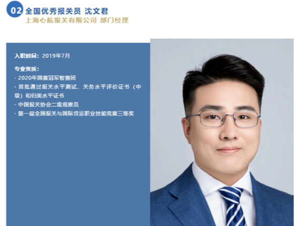 第六屆全國優秀報關員風采展示——沈文君